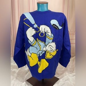 Disney Parks Donald Duck Sweater Knit Adult Size XL 3X NEW Unisex Mens Womans